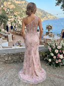 Mermaid One Shoulder Sleeveless Long Evening Dresses with Slit