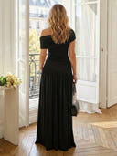 Chiffon One Shoulder A Line Long Evening Dresses