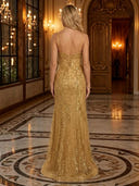 Sequin Mermaid Spaghetti Straps Long Evening Dresses