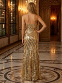 Sequin Mermaid Strapless Sleeveless Long Evening Dresses