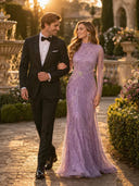 Sparkly Sequin Mermaid Long Sleeves Long Evening Dresses