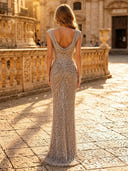 Sparkly Sequin Mermaid Spaghetti Straps Long Evening Dresses