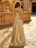 Sequin A Line Off Shoulder Long Evening Dresses