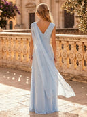 Chiffon Mermaid One Shoulder Long Evening Dresses with Flowers