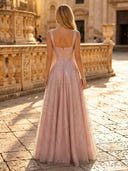 Sparkly Sequin A Line Spaghetti Straps Long Evening Dresses