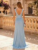 Sequin Mermaid Spaghetti Straps Long Evening Dresses