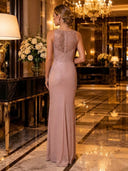Sequin Mermaid Boat Neck Long Evening Dresses