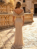 Glitter Sequin Mermaid Off Shoulder Long Evening Dresses