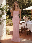Sparkly Sequin Mermaid Sweetheart Spaghetti Straps Long Evening Dresses