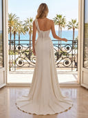 Satin Mermaid Sweetheart One Shoulder Long Evening Dresses with Pearls