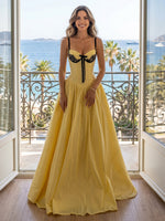 Satin A Line Sweetheart Spaghetti Straps Long Evening Dresses