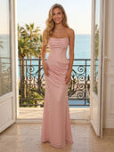 Sequin Mermaid Strapless Sleeveless Long Evening Dresses