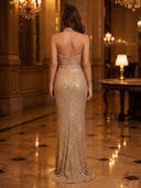 Sequin Strapless Sweetheart Mermaid Long Evening Dresses