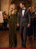 Long Sleeve Deep V Neck Wrap Ruched Velvet Mermaid Long Evening Dresses