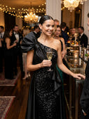 Mermaid Evening Dresses One Shoulder Sequin Floor-Length Formal Dress Wedding Guest