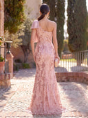 Sequin Long Evening Dresses One Shoulder Mermaid Formal Dresses Maxi Dresses