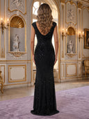 Sparkly Sequin Evening Dresses Mermaid Spaghetti Straps Long Formal Dress Maxi Dress