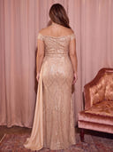 Plus Size Sequin Long Evening Dresses Mermaid Formal Dress Off Shoulder Party Dress