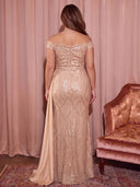 Plus Size Sequin Long Evening Dresses Mermaid Formal Dress Off Shoulder Party Dress