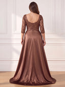 Plus Size Sequin Long Evening Dresses Sweetheart Neck Formal Dress Mermaid Satin Wedding Party