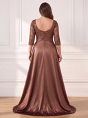 Plus Size Sequin Long Evening Dresses Sweetheart Neck Formal Dress Mermaid Satin Wedding Party