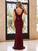 Sparkly Sequin Evening Dresses Mermaid Spaghetti Straps Floor Lengh Dresses