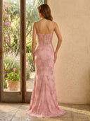 Satin Jacquard Mermaid Sweetheart Long Formal Dresses
