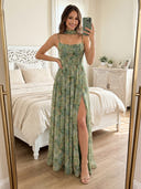 Tulle Strapless Mermaid Long Formal Dresses with Scarf