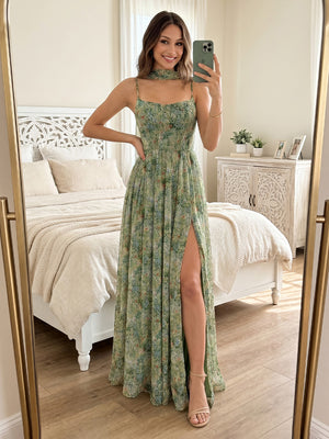 Tulle Strapless Mermaid Long Formal Dresses with Scarf