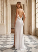 Chiffon Mermaid V Neck Sleeveless Long Formal Dresses with Floral Print