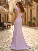 Satin Mermaid Scoop Neck Sleeveless Long Formal Dresses