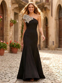 Mermaid Satin One Shoulder Sleeveless Long Formal Dresses