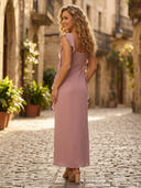 Chiffon Mermaid Spaghetti Straps Long Formal Dresses with Ruffles