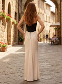 Satin Mermaid Sweetheart Long Strapless Formal Dresses