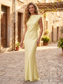Satin Mermaid Off Shoulder Sleeveless Long Formal Dresses