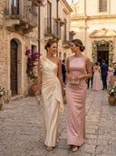 Mermaid One Shoulder Sleeveless Long Formal Dresses with Flower