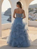 A Line Lace Sweetheart Sleeveless Long Formal Dresses