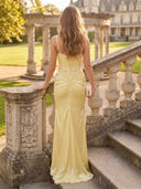 Satin Strapless Mermaid Sleeveless Long Formal Dresses