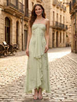 Chiffon A Line Halter Sleeveless Long Formal Dresses