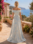 Jacquard Mermaid Off Shoulder Short Formal Dresses