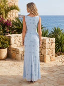 Satin Mermaid Boat Neck Long Formal Dresses with Beads