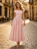 Chiffon A Line Off Shoulder Long Formal Dresses