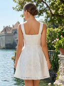Chiffon Spaghetti Straps A Line Short Floral Homecoming Dresses