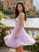 Tulle Spaghetti Straps Short Sweetheart A Line Homecoming Dresses