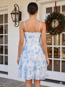 A Line Chiffon V Neck Sleeveless Short Homecoming Dresses