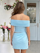 Tulle Off Shoulder Mermaid Sleeveless Short Homecoming Dresses