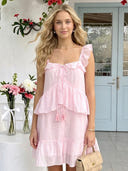 Square A Line Sleeveless Short Homecoming Dresses with Tiered