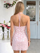 Sequin Halter Mermaid Sleeveless Short Homecoming Dresses