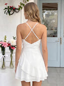 Chiffon V Neck A Line Short Homecoming Dresses