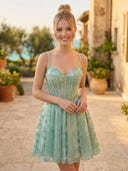 Lace Sweetheart A Line Short Homecoming Dresses